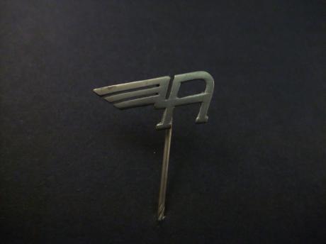 Austin Brits automerk zilverkleurig logo( links)